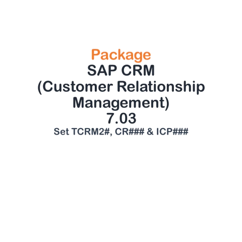 Paquete SAP CRM (Customer Relationship Management) 7.03