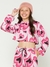 Blusa Moletom Cropped Feminino Estampado de Corações Rosa na internet