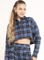 Camisa Cropped Xadrez