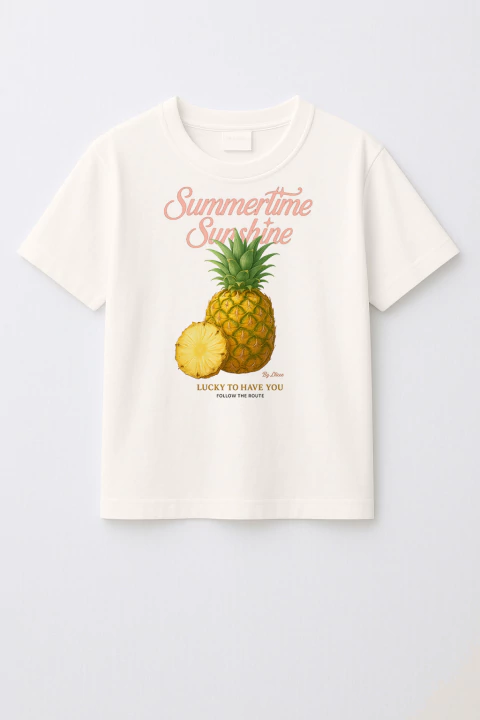 Camiseta Estampada Abacaxi