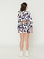 Short Feminino Estampado de Corações Roxo - loja online