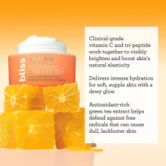 Bliss Bright Idea vitamina c + tri-peptide Moisturizer Cream 50 ML - comprar online