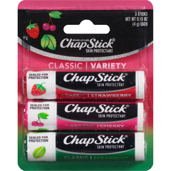 CHAPSTICK LIP BALM PACK X 3 VARIEDAD