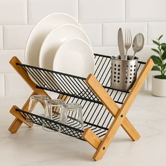 SECAPLATOS SANTIAGO NEGRO Y BAMBOO - comprar online