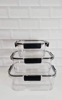 COMBO X 3 CONTENEDOR RAVELLO NEGRO - comprar online