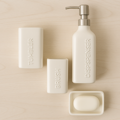 SET DE BAÑO X 4 LOS ANGELES NATURAL - comprar online