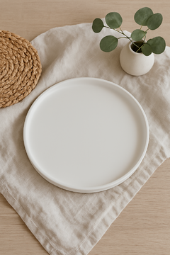 Set x 6 Platos Milán grande blancos - comprar online