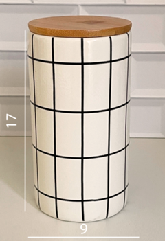 FRASCO DE CERAMICA CUADRICULADO LARGE SOUTH en internet