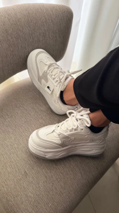 Zapas Glen | blanco-gris - AylenRivaShoes