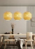Lustre de Palha Pendente Kit com 3
