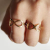 Anillo de acero dorado