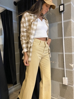 jeans wide leg beige - comprar online
