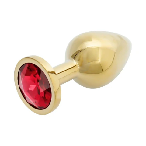 Plug Metálico Gold Piedra Mediano