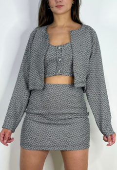 Casaco Alfaiataria Cropped Tweed - comprar online