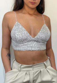 Top Cropped Paetê Alcinha - Evz Shop
