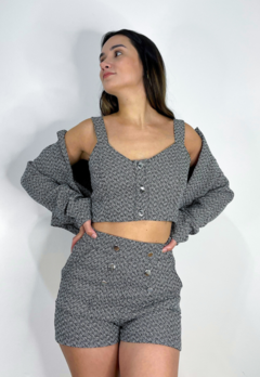 Imagem do Casaco Alfaiataria Cropped Tweed