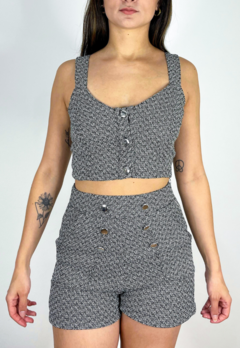 Top Botões Tweed - comprar online