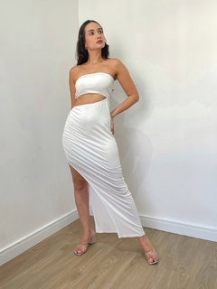 Vestido Recortes Longo - comprar online