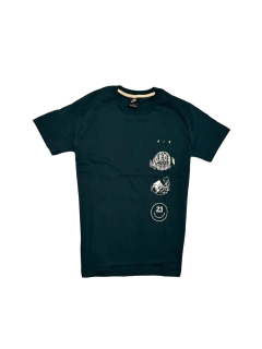 REMERA NK MIX LOGOS VERDE