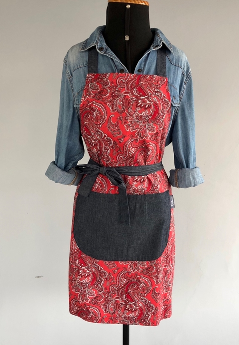 AVENTAL CASHMERE VERMELHO