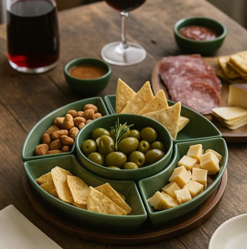 PETISQUEIRA OVAL CERÂMICA VERDE - comprar online