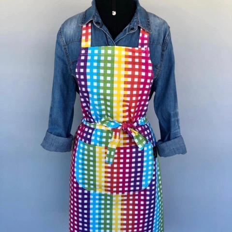 AVENTAL XADREZ MULTICOLOR