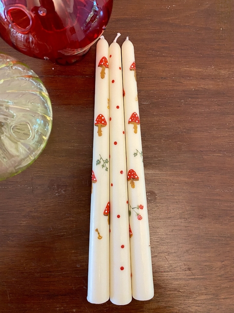 VELA CASTIÇAL COGUMELOS