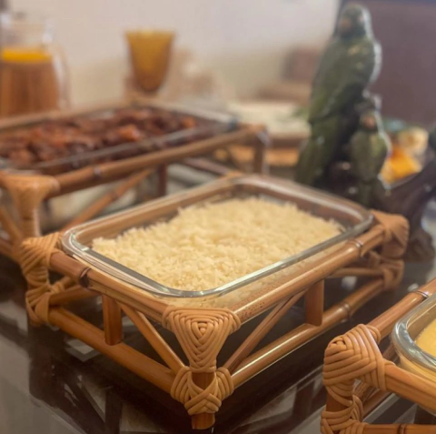 SUPORTE DE REFRATÁRIO BAMBU 1,6 litros RETANGULAR