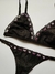 Lody 5323 - Conjunto triangulito de microtul con flores bordadas - tienda online