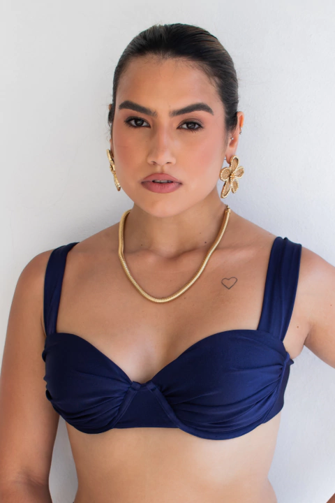 Top Biquini Bojo com Aro Maldivas Marinho - comprar online