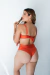 Top Aro Biquini Laranja Páprica Santorini na internet