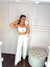 Imagem do Conjunto Corset Lingerie sem bojo com aro Débora Branco