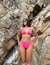 Top Cortininha Biquíni Pink Caribe - loja online
