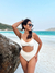 Calcinha Hot Pant Biquíni Branco Pérola Santorini