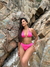 Top Cortininha Biquíni Pink Caribe