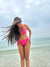 Top Cortininha Biquíni Pink Caribe na internet