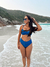 Calcinha Biquíni Santorini Hot Pant Azul Náutico - Mulher Café