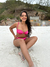 Conjunto Biquini Tulum Pink Top Aro e Calcinha Asa Deta - Mulher Café