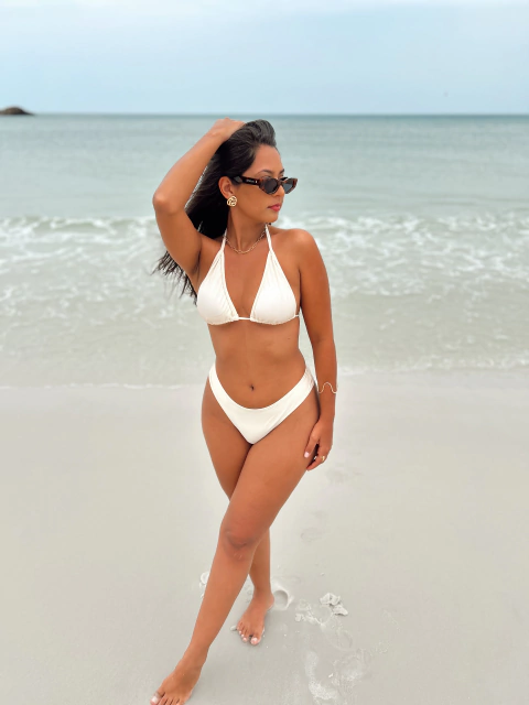 Calcinha Asa Delta Biquíni Branco Pérola