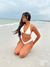 Top Cortininha Biquíni Branco Pérola Caribe
