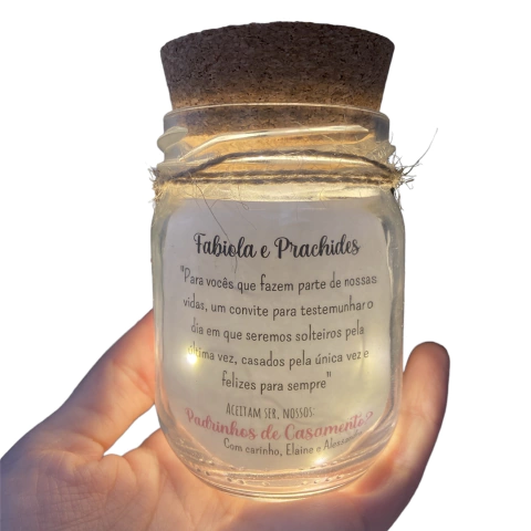 Convite Padrinhos de Casamento - Pote de 