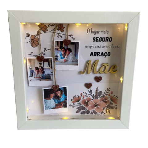 Quadro/Luminária Rústica - Tema Mãe