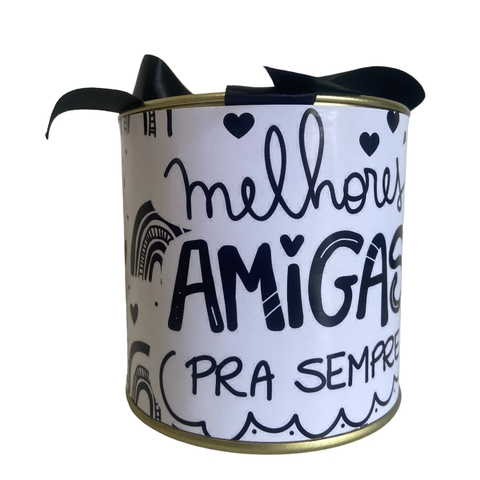 Lata com Fotos - Tema Amizade - Fotos com imã /sem imã
