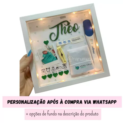 Luminária Menino Objetos Maternidade - Fundo Formas (Pode alterar a cor do fundo)