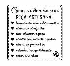 INSTRUÇÕES: PEÇA ARTESANAL