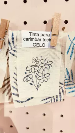 Tinta cor Gelo para carimbar TECIDO