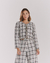 Blazer Catharine - tweed preto e branco bordado - Victória Facó