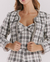 Blazer Catharine - tweed preto e branco bordado - comprar online