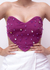 Top Queen Of Hearts Roxo