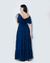 Vestido Xale Júlia - Azul Marinho - loja online